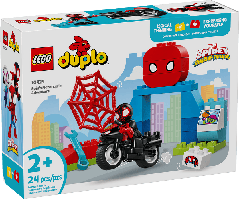 LEGO® Marvel Spidey and Friends Spin's Motorcycle Adventure 10424