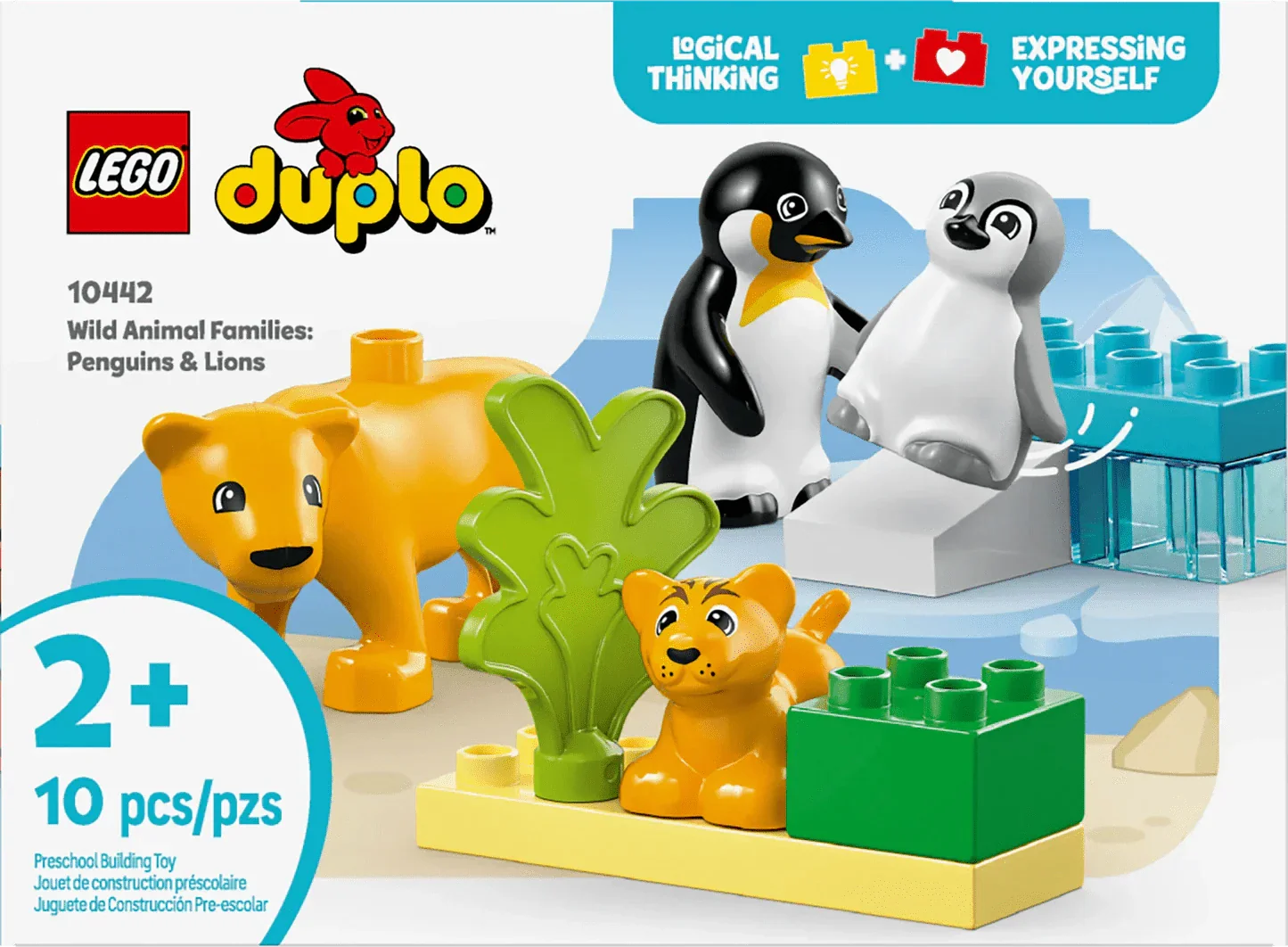 LEGO® DUPLO® Wild Animal Families: Penguins & Lions 10442