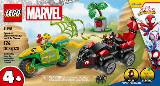 LEGO® Marvel Spidey Spin and Electro Dinosaur Vehicle Chase 11198