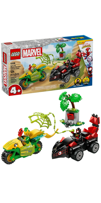 LEGO® Marvel Spidey Spin and Electro Dinosaur Vehicle Chase 11198