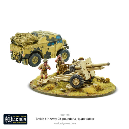 8th Army 25-pdr Light Artillery, Quad tractor & Limber