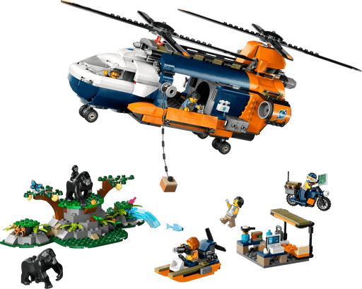 LEGO® City Jungle Explorer Helicopter at Base Camp 60437