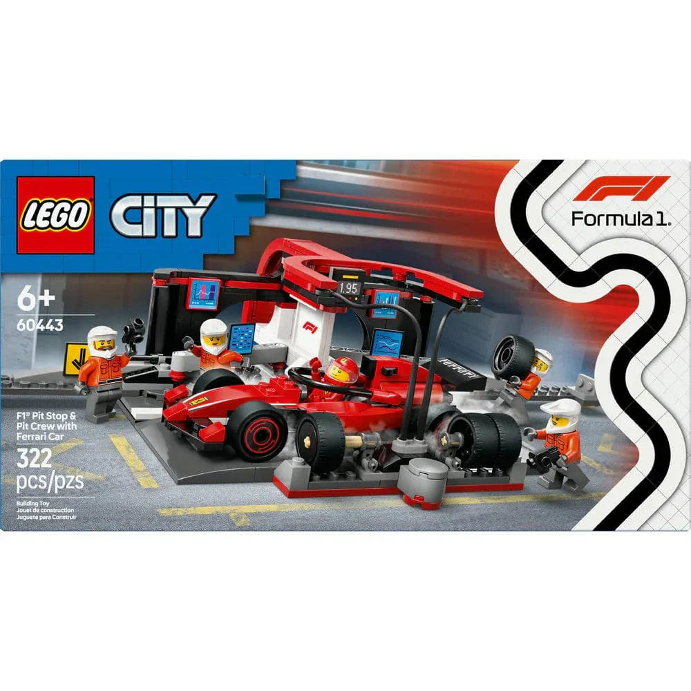 LEGO® City F1 Pit Stop & Pit Crew with Ferrari Car 60443