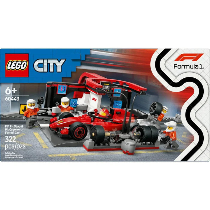 LEGO® City F1 Pit Stop & Pit Crew with Ferrari Car 60443
