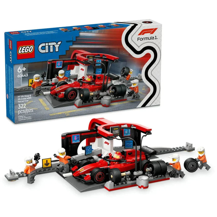LEGO® City F1 Pit Stop & Pit Crew with Ferrari Car 60443