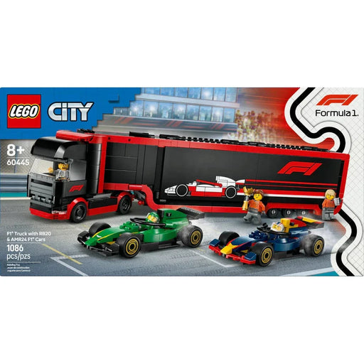 LEGO® City F1 Truck with RB20 & AMR24 F1 Cars 60445