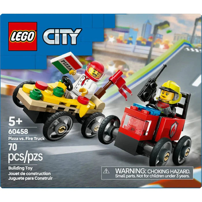LEGO® City Pizza vs. Fire Truck 60458