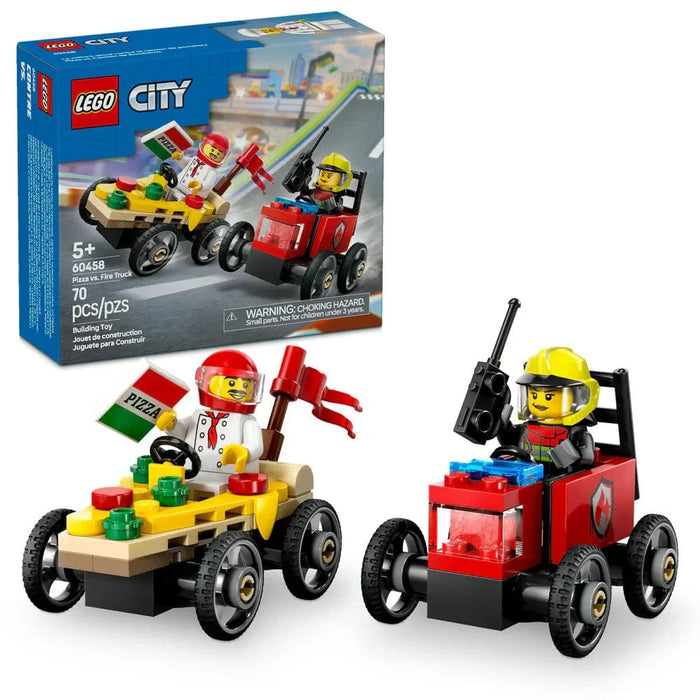 LEGO® City Pizza vs. Fire Truck 60458
