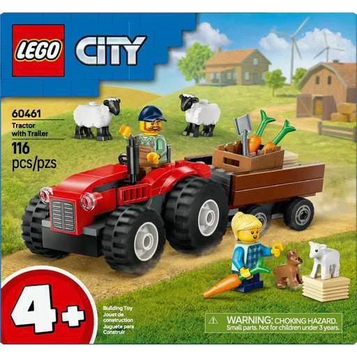 LEGO® City Red Farm Tractor with Trailer & Sheep 60461