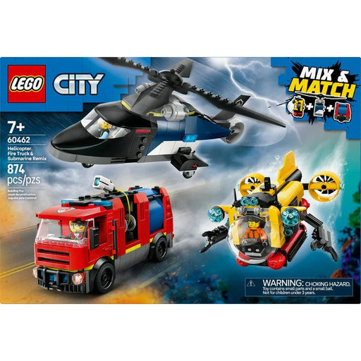 LEGO® City Helicopter, Fire Truck & Submarine Remix 60462