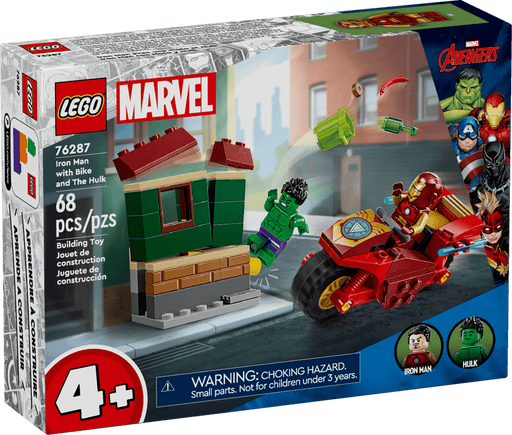 LEGO® Marvel Iron Man with Bike and The Hulk 76287