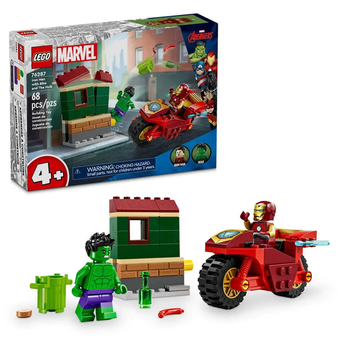LEGO® Marvel Iron Man with Bike and The Hulk 76287