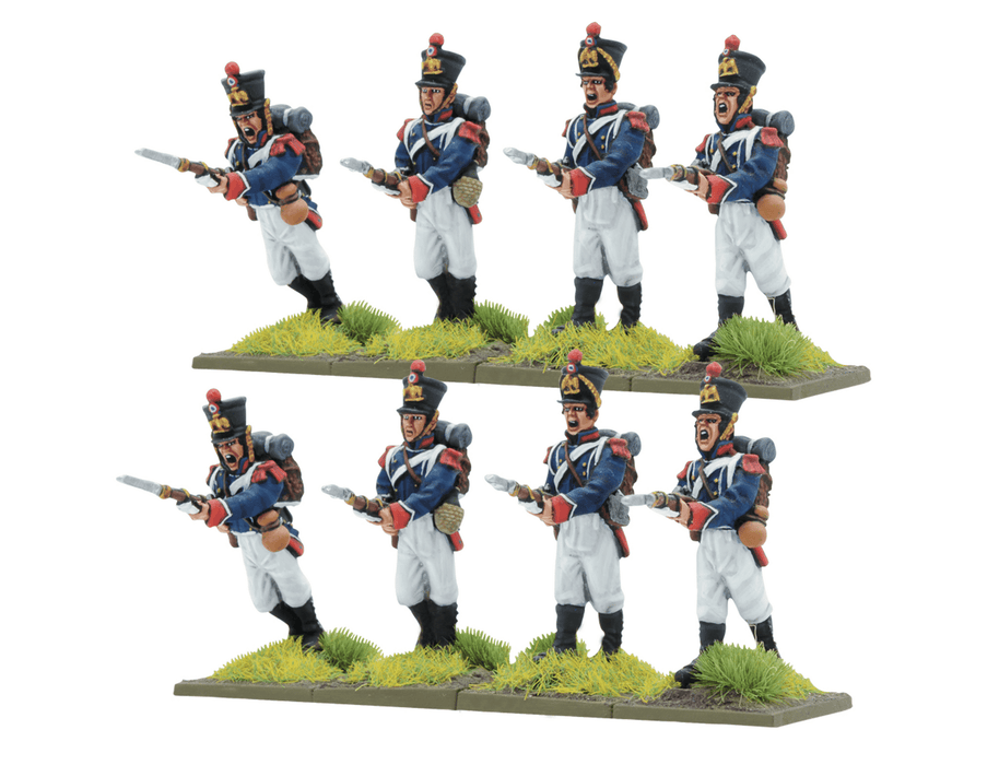 Napoleonic French Young Guard voltigeurs/tirailleurs advancing
