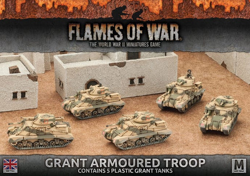Mid-War: Grant Armoured Troop (x5 Tanks Plastic) 5x Grant tanks