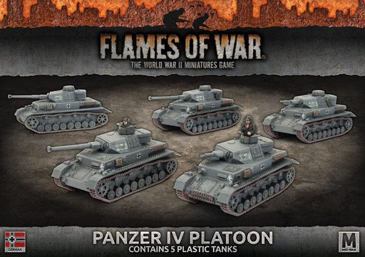 Mid-War: Panzer IV Platoon (x5 Tanks Plastic) x5 Panzer IV tanks