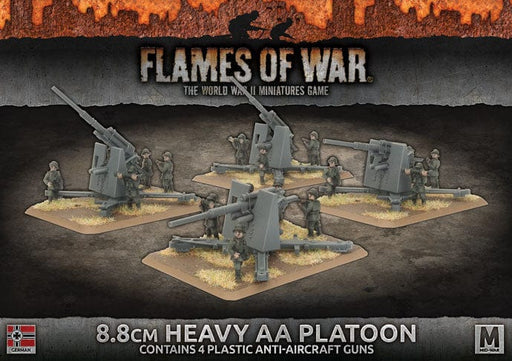 Mid-War: 8.8cm Heavy AA Platoon (x4 Guns Plastic) x4 guns with crew
