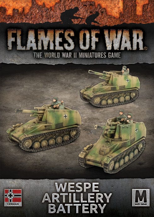 Mid War Wespe 10.5cm SP Artillery Battery x3 Tanks 3 Wespe 10.5cm Flames of War