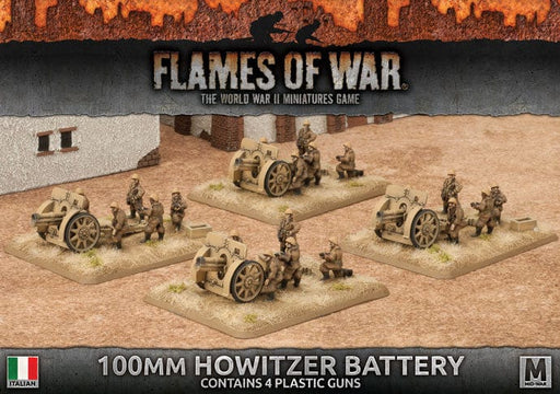 Mid-War: 100mm Howitzer Battery (x4 Guns Plastic) 4x 100/17 Guns