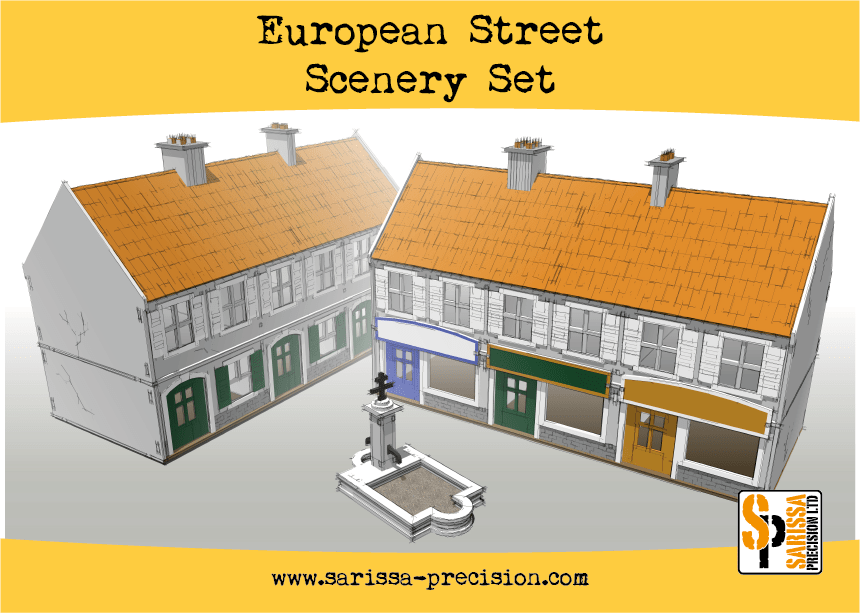 European Street Scenery Set (Unpainted)