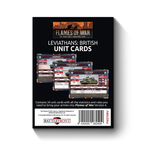 Late War Leviathans: British Unit Cards
