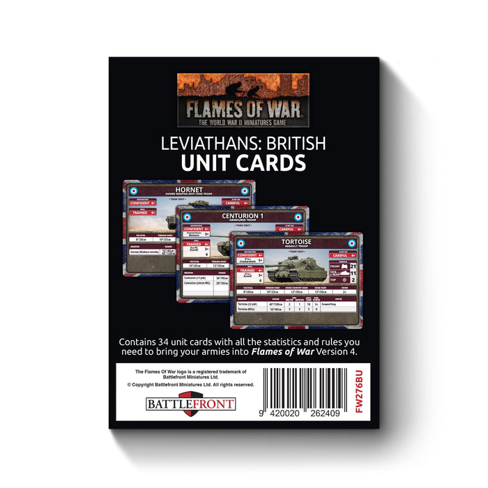 Late War Leviathans: British Unit Cards
