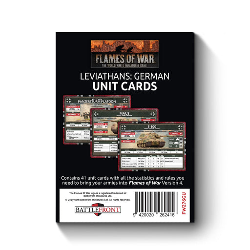 Late War Leviathans: German Unit Cards