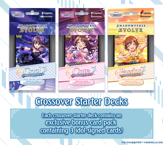 Shadowverse: Evolve - Idolmaster Cinderella Girls -Set of 3- Starter Decks
